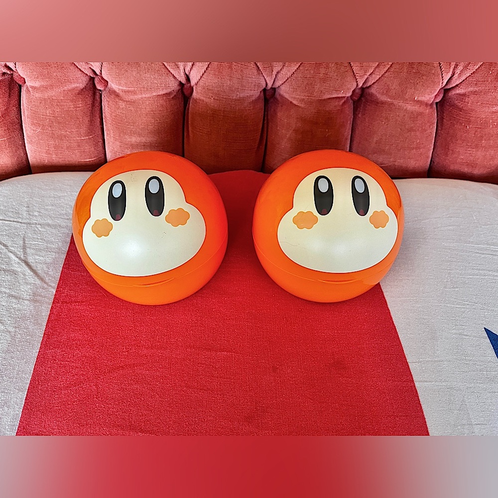 2 Kirby's Dream Souvenir Lunch Box / Bowl Waddle Dee - From Kirby Cafe in Japan